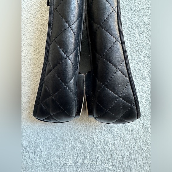 Chanel Black Quilted Leather CC Logo Classic Cap Toe Ballet Flat Shoe 36 - US 6 - Picture 13 of 14